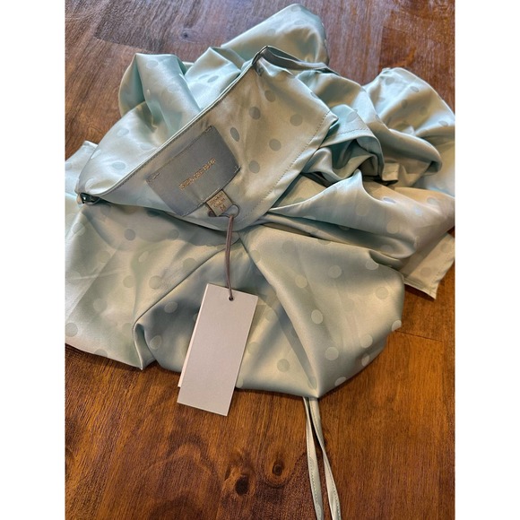 NWT Skies Are Blue Silky Polka Dot Mint Green Slip Dress Size Medium - Picture 12 of 13